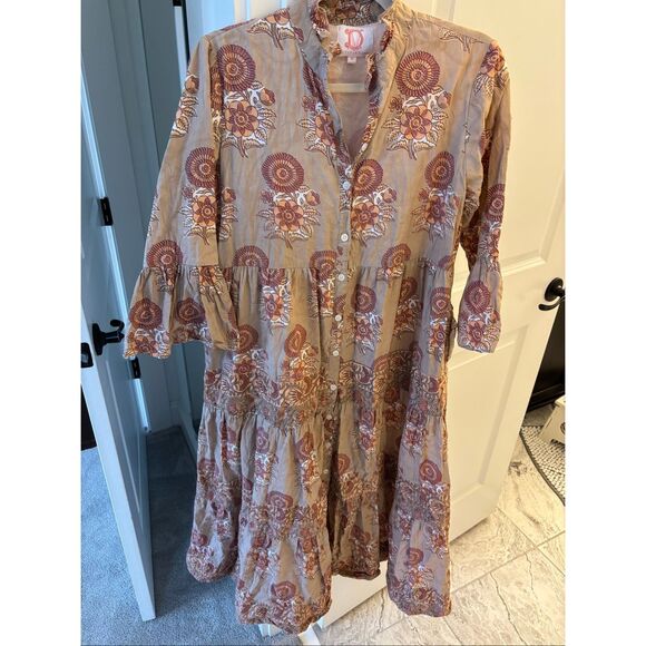 Victoria Dunn toasted oak Vivian midi dress, Med $198 - Picture 3 of 9